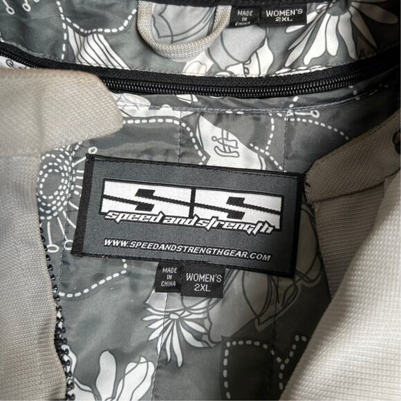 Speed & Strength Gray Motorcycle Jacket Women Size 2XL *no pads* - Picture 2 of 9